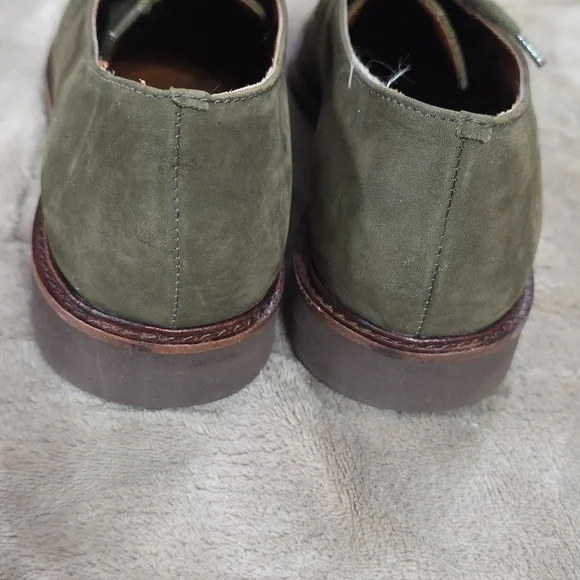 Gap Men's? Suede Leather Casual Dress Shoes Olive Green Laces Sz 9 EUC READ - Picture 5 of 10